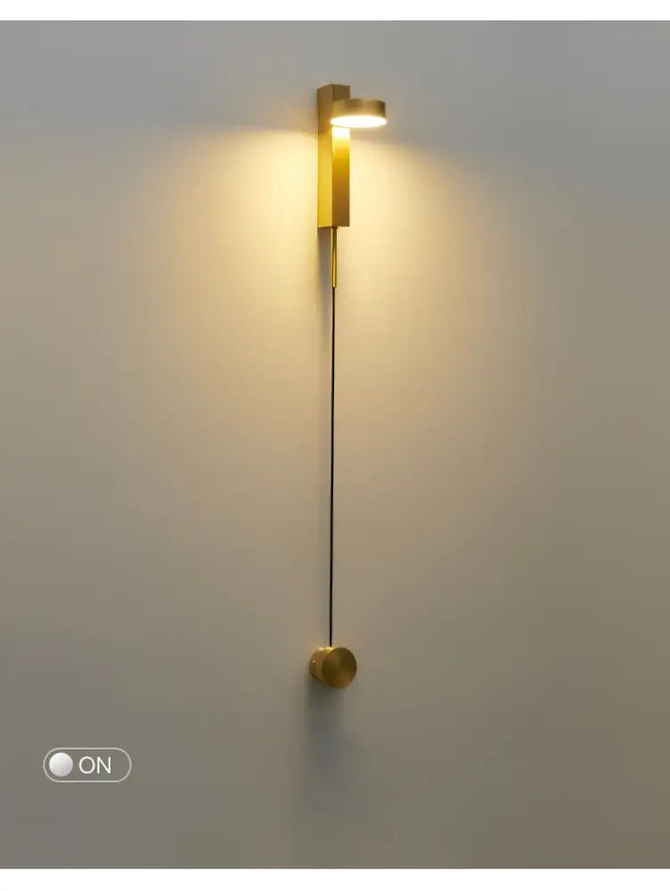 Minimalist black & brushed brass wall lamps bedroom dimmer switch