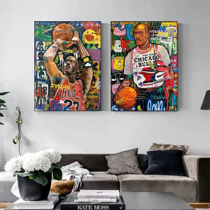 Graffiti basketball kobe bryant framed poster bedroom wall art