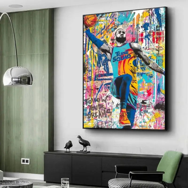 Graffiti basketball kobe bryant framed poster bedroom wall art