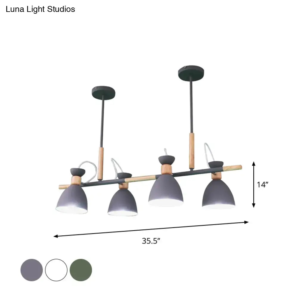 Modern white green bell island lamp kitchen pendant light