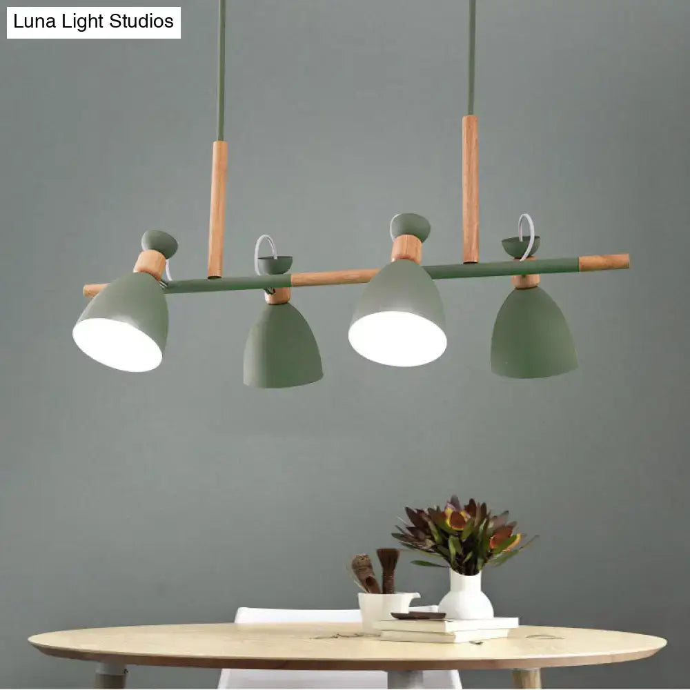 Modern white green bell island lamp kitchen pendant light