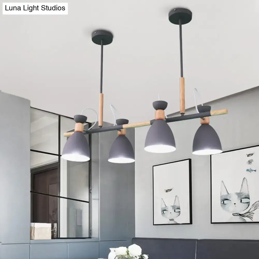 Modern white green bell island lamp kitchen pendant light