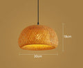 Hand-woven bamboo lantern pendant light – dining room dome chandelier