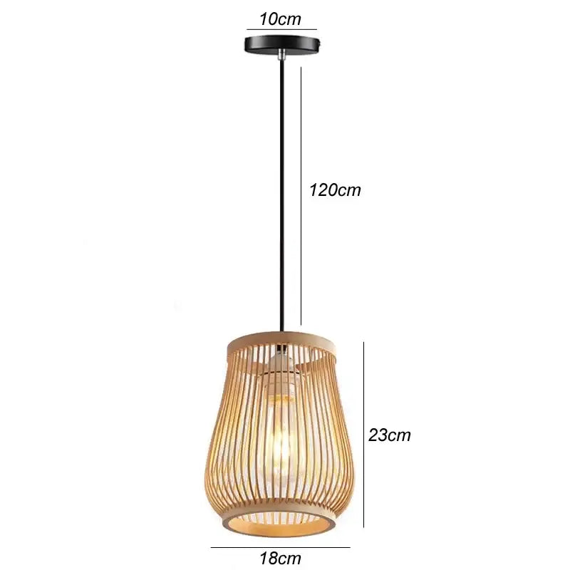 Handmade chinese rattan wicker pendant 3 light set for dining room
