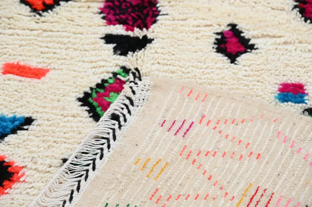 Handmade moroccan azilal rug 240x144cm – living room geometric decor