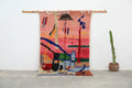 Handmade moroccan azilal rug colorful geometric living room decor