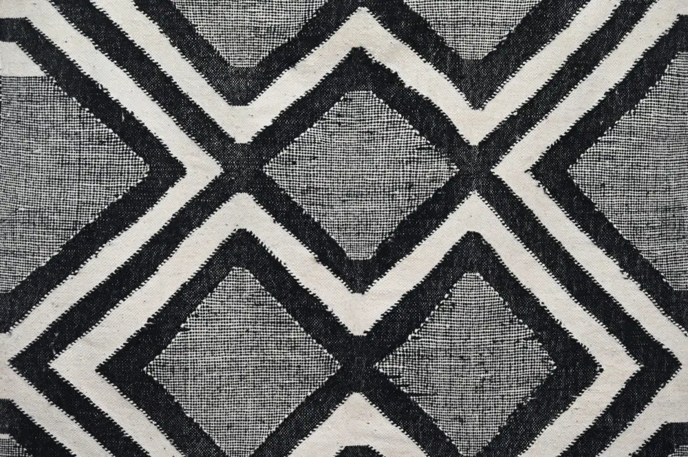 Handmade traditional azilal rug black & white living room decor