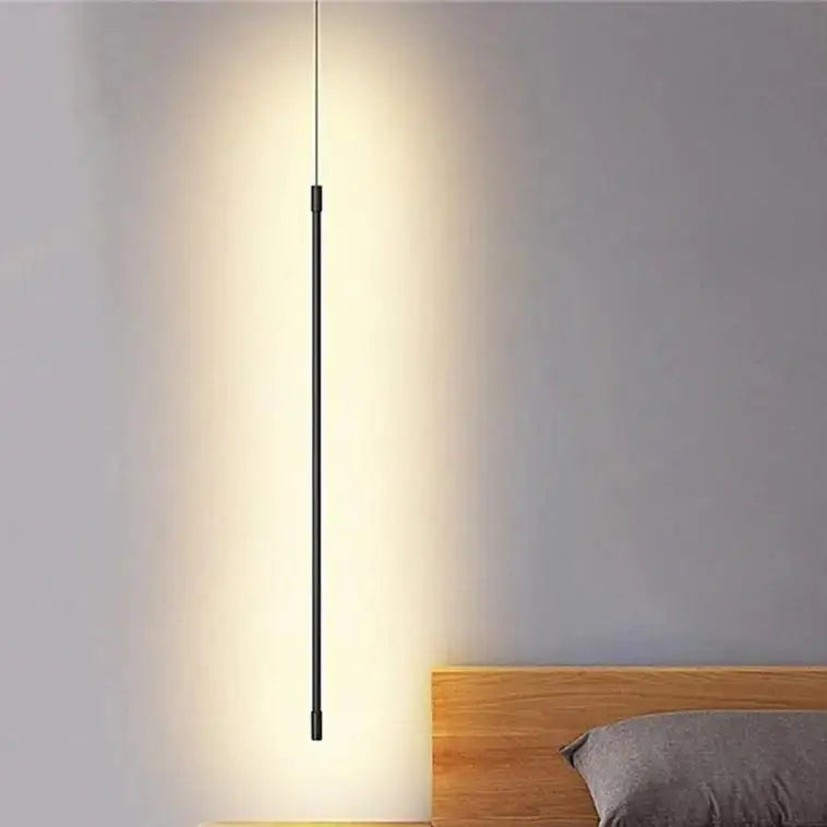 Modern minimalist black hanging pendant lights for bedroom