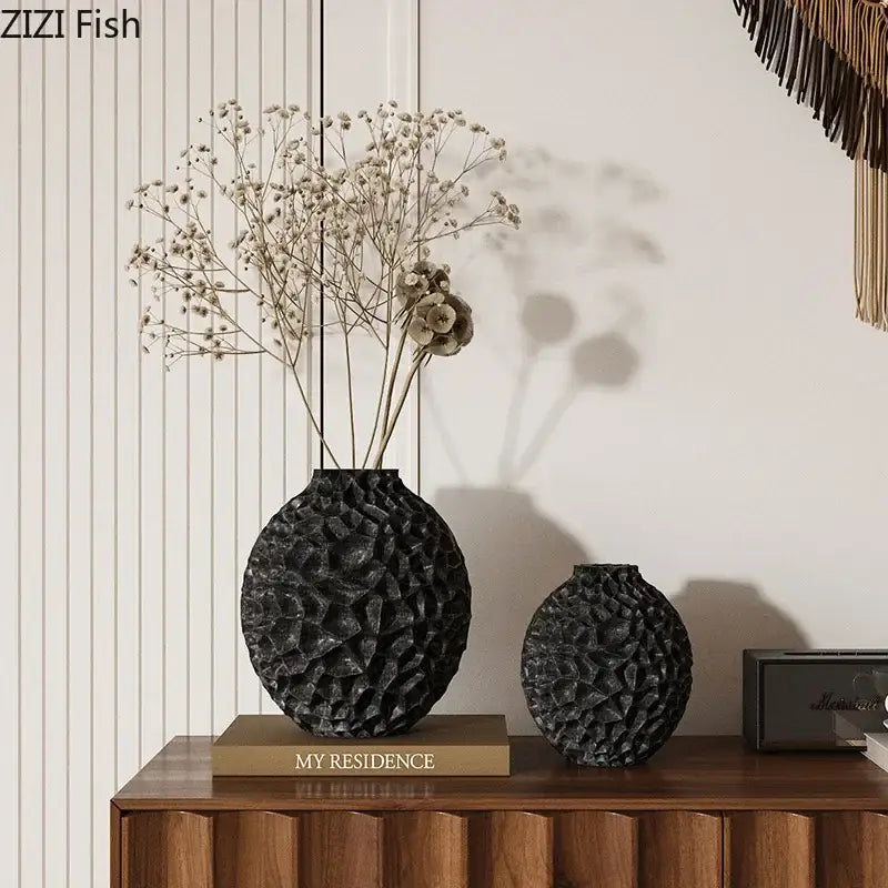 Decorbites honeycomb vase terracotta ceramic desk decor for office