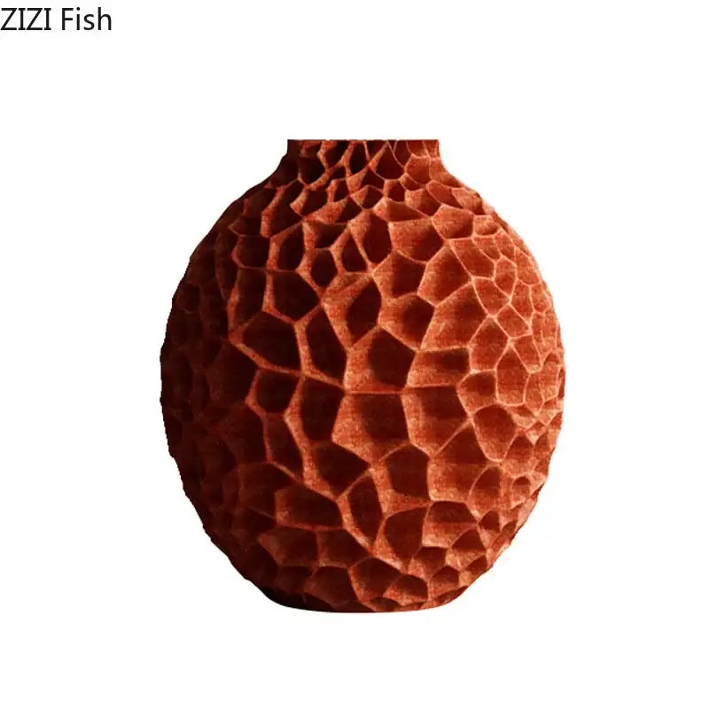 Decorbites honeycomb vase terracotta ceramic desk decor for office