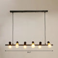 Industrial black metal 5 light naked bulb pendant – dining room ceiling light
