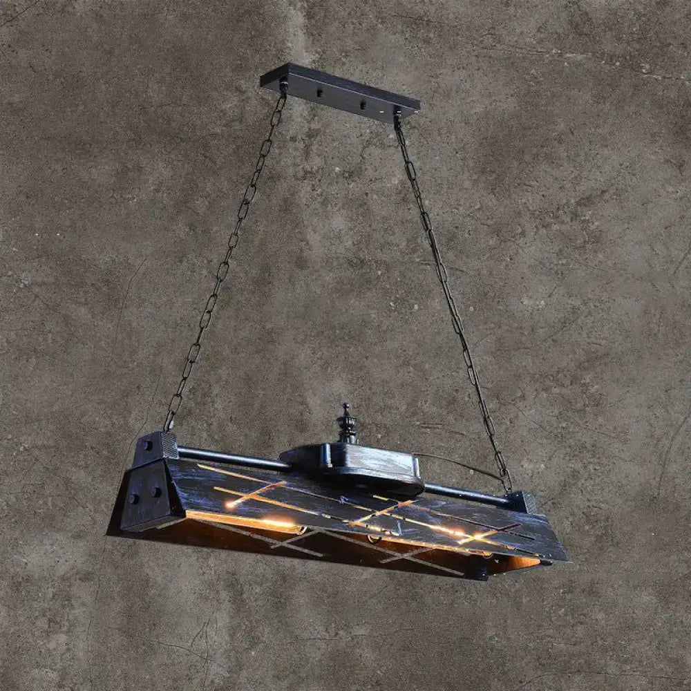 Decorbites industrial metal 4-light hollow pendant for dining room