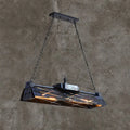 Decorbites industrial metal 4-light hollow pendant for dining room