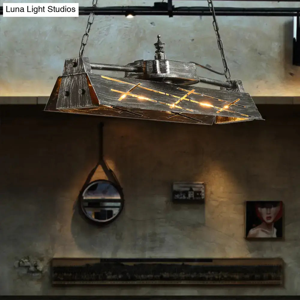 Decorbites industrial metal 4-light hollow pendant for dining room