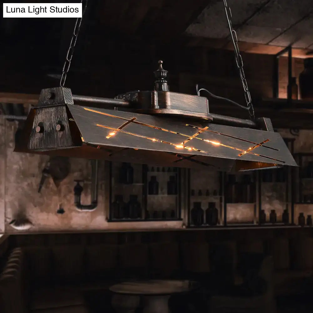 Decorbites industrial metal 4-light hollow pendant for dining room