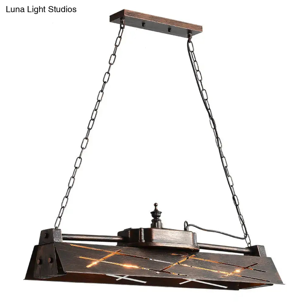 Decorbites industrial metal 4-light hollow pendant for dining room