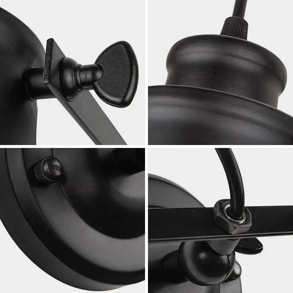 Industrial black & gold aleah wall sconce bedroom light