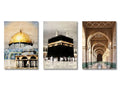 Islamic ayatul kursi framed canvas wall art set living room decor