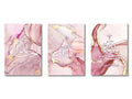 Pink & gold ayatul kursi islamic canvas art set – living room decor
