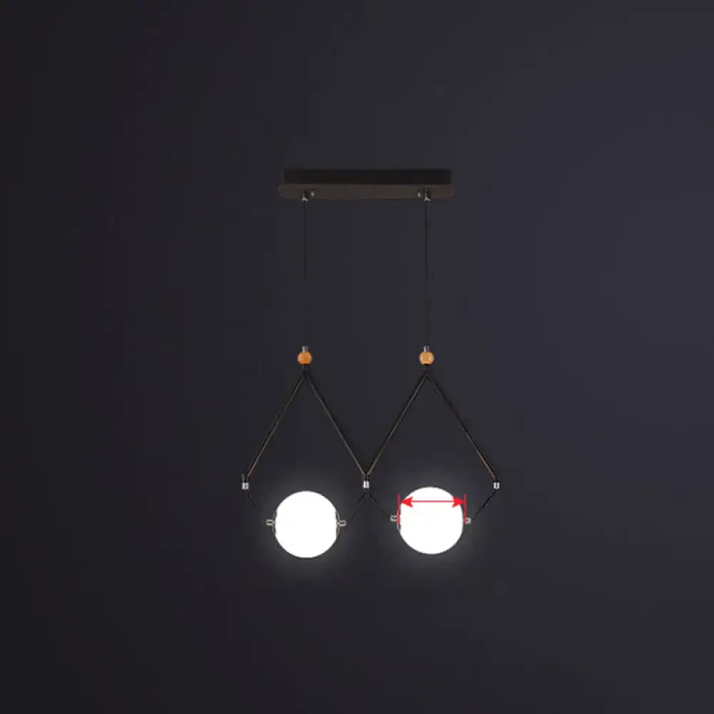 Modern black and white ball restaurant suspension light dining room