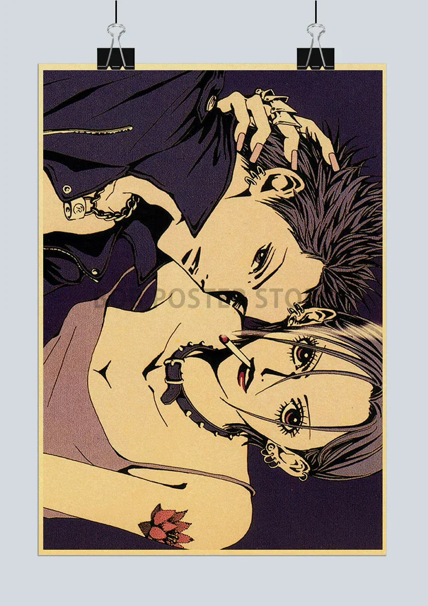 Retro anime nana magazine poster kraft paper bedroom wall art
