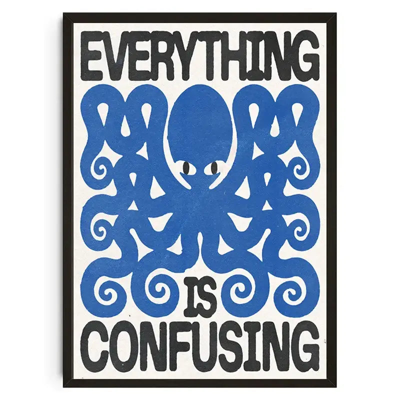 Abstract red snake koi cat abstract canvas art living room decor