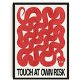 Abstract red snake koi cat abstract canvas art living room decor