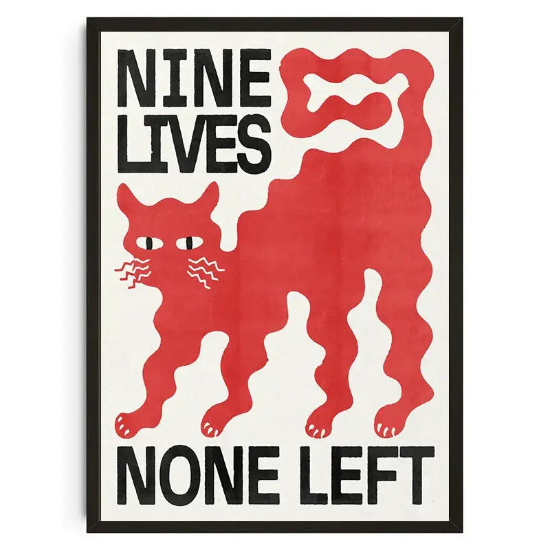 Japanese koi cat red octopus concert poster living room wall art