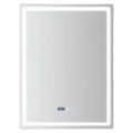 Modern rectangular led bathroom mirror with anti fog time display