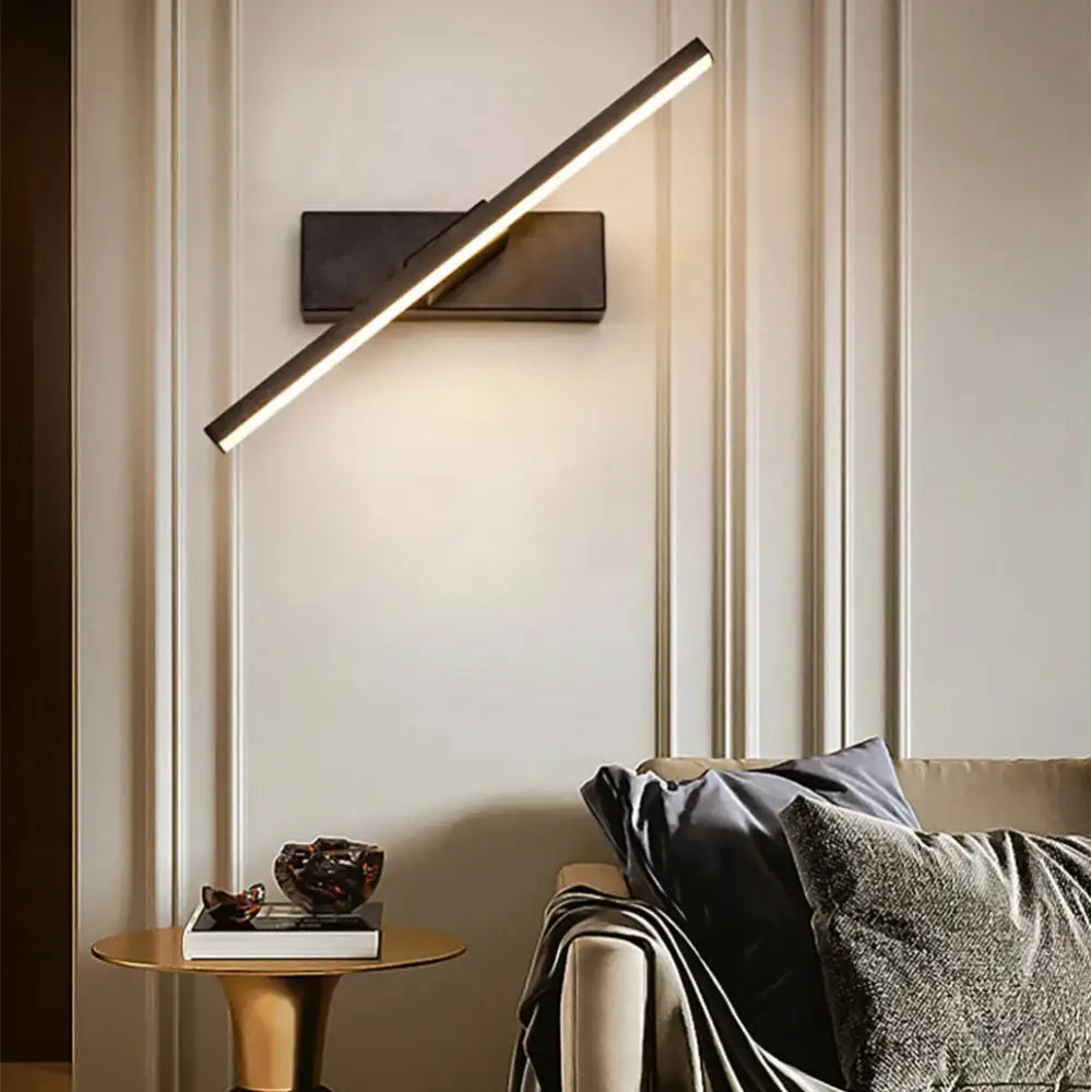 Modern black rotated led wall sconce bedroom light source