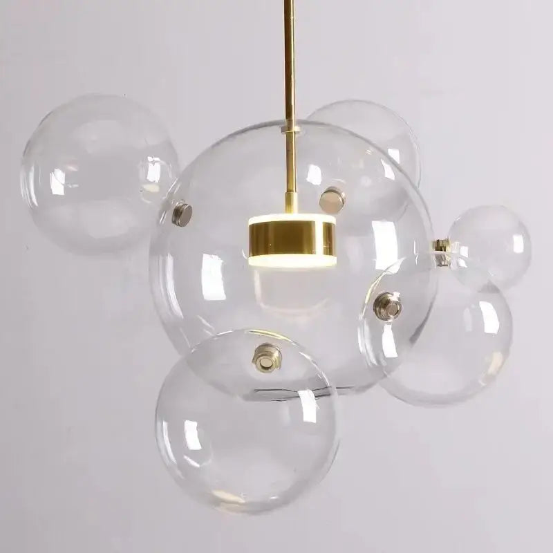 Modern led bubble ball chandelier for dining room decor