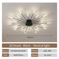 Modern gold led ceiling lamp living room radial chandelier