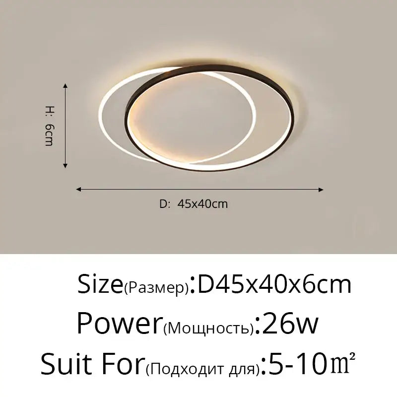 DecorBites™ LED Ceiling Lights: Bedroom Study Living Room Round Luminaria Lustres Lamparas Avize