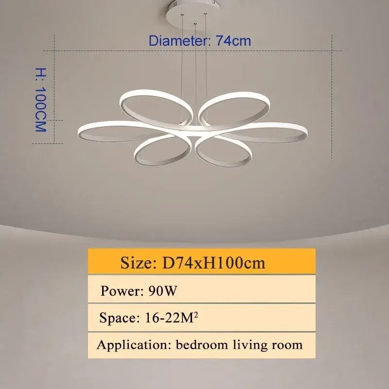 DecorBites™ LED Ceiling Lights for Home Decor, White/Black Body, Living Room Bedroom Fixture