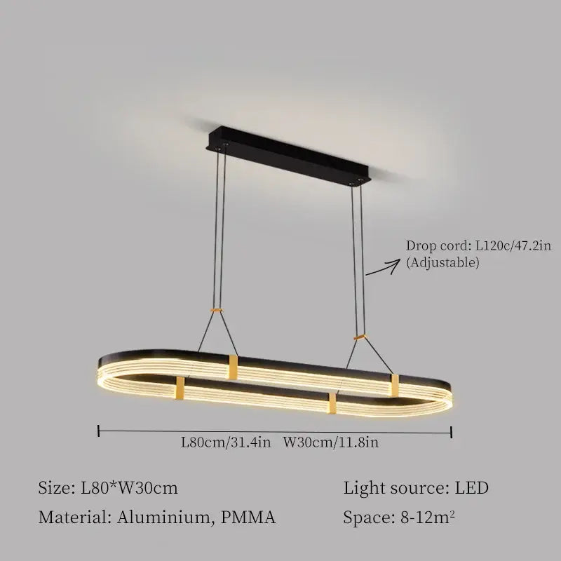 DecorBites™ LED Ceiling Pendant Lights Modern Minimalist Chandelier for Living Room Dining Table Decor