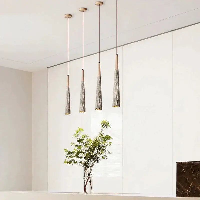 DecorBites™ LED Cement Cream Chandelier Pendant Lamp for Bedroom Bedside and Bar