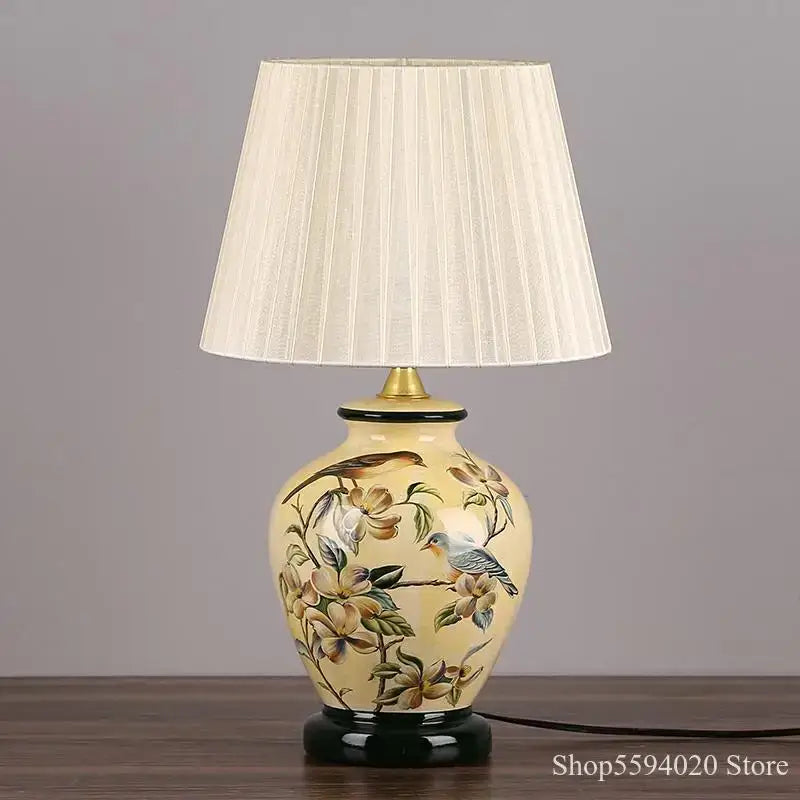 DecorBites™ LED Ceramic Table Lamp for Living Room, Bedroom, Study - Home Decor Lighting