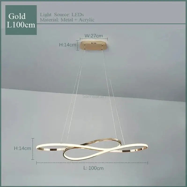 DecorBites™ LED Chandelier Dining Kitchen Living Room Electroplated Upholstery Light