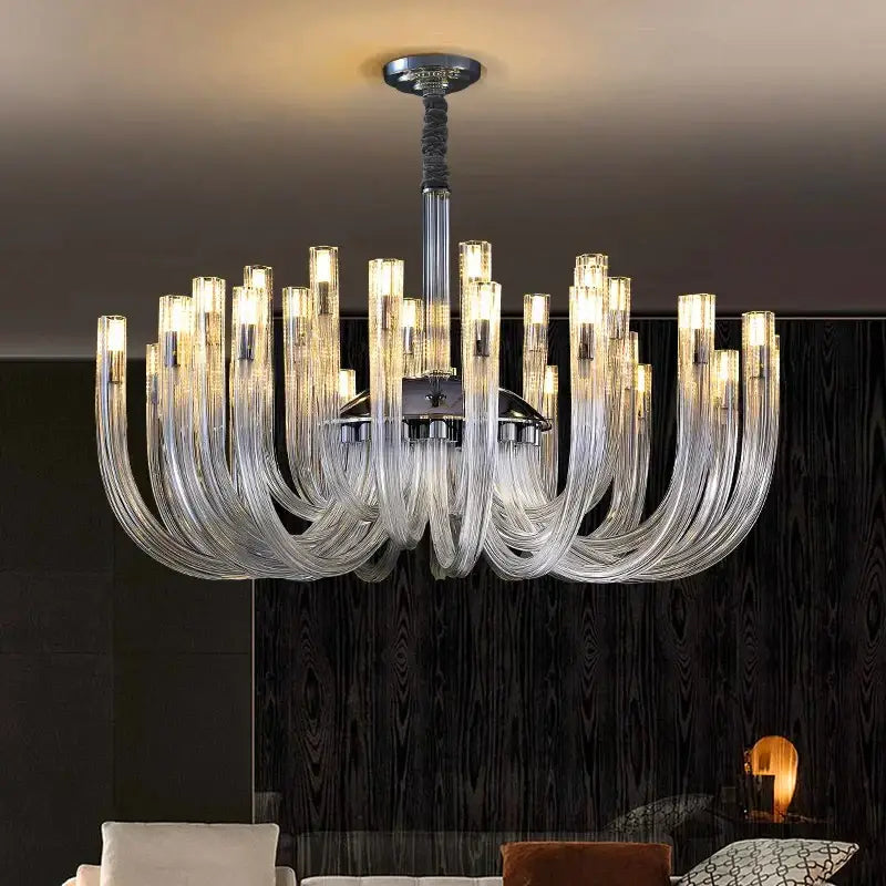 DecorBites™ LED Chandelier for Bedroom: Modern Ceiling Pendant Lamp Lighting Fixture