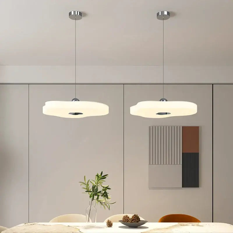 Modern minimalist off-white decorbites led chandelier living room light