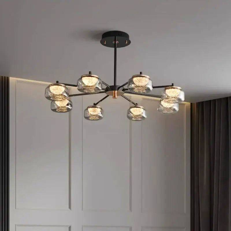 Modern minimalist black decorbites led chandelier dining room light