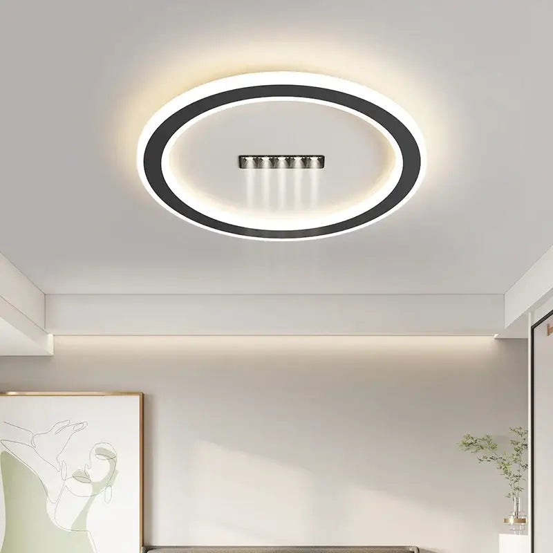 Modern black & white led chandelier lights living room spotlight