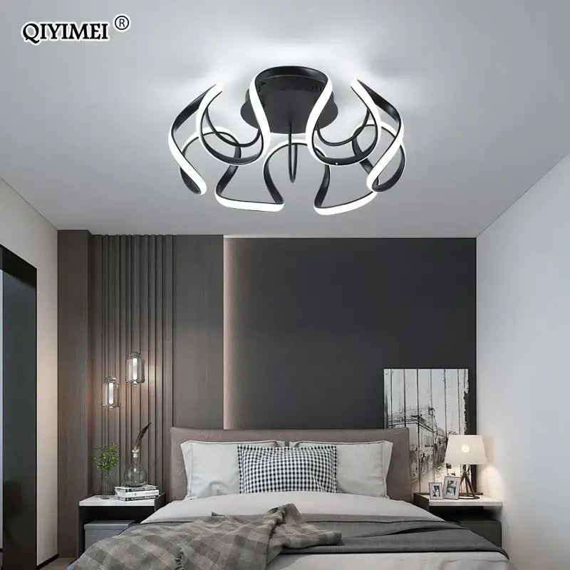 Modern gold decorbites led chandelier for living room