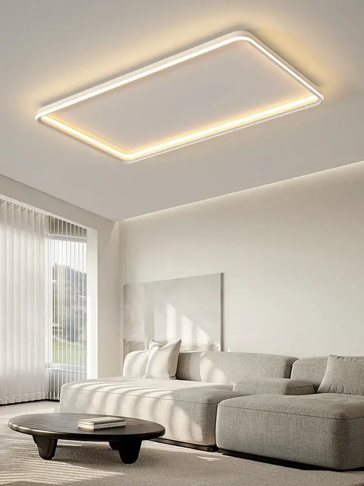 Modern minimalist white rectangular decorbites led chandelier bedroom