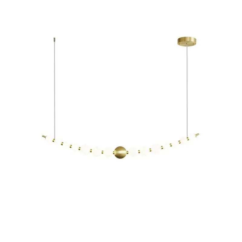 Modern gold led chandelier necklace lighting for dining room