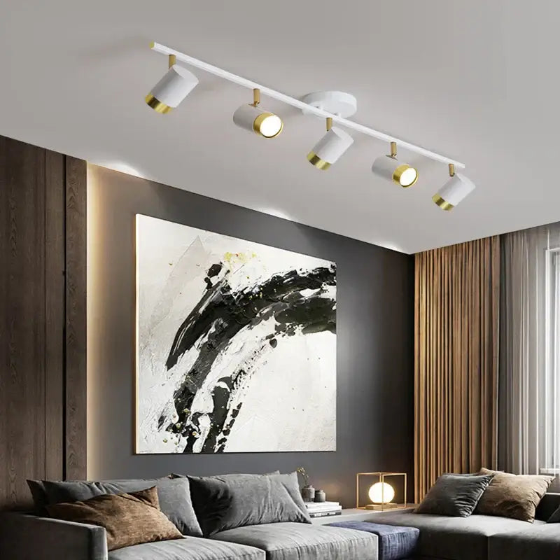 Decorbites led chandelier black & gold spotlight for living room