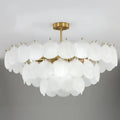 Modern gold frost glass shell chandelier dining room led light
