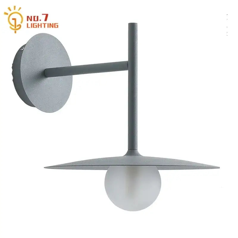Minimalist matte gray & black led g9 wall lamp bedroom sconce