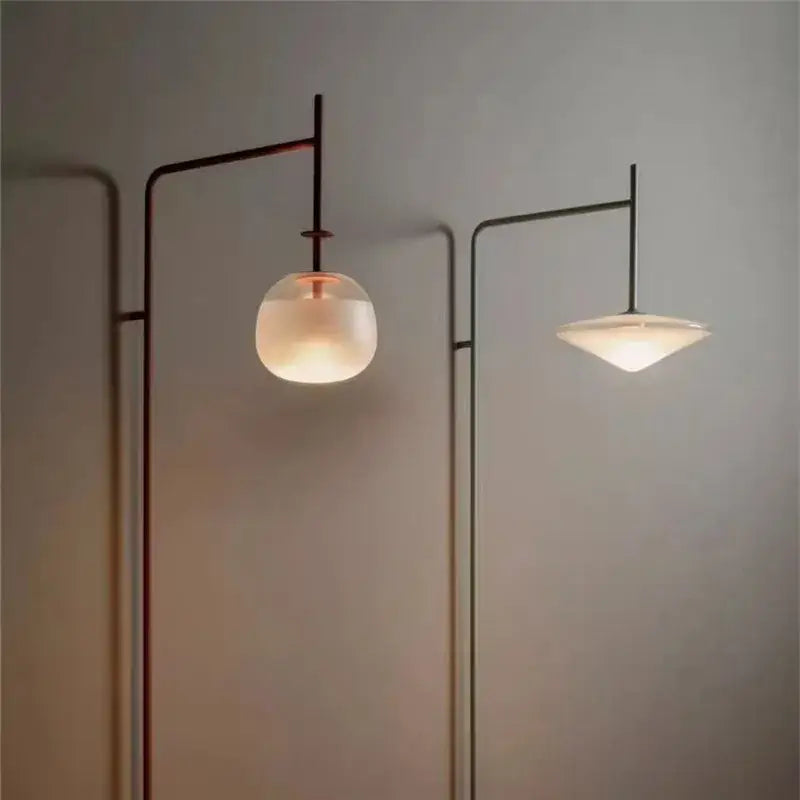 Minimalist black decorbites led glass wall lamp living room sconce