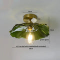 Vintage brass and textured glass ceiling lamp bedroom light